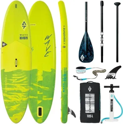 Produktbild von Aquatone Wave 10´6´´ Aufblasbares Paddle-surf-set Grün 304.8 cm / 81 cm Grün 304.8 cm