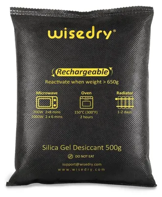Obrázek produktu pro Sáčky na odvlhčování vzduchu, opakovaně použitelné, 500 g, sada 2 kusů, aktivovatelné v mikrovlnné troubě