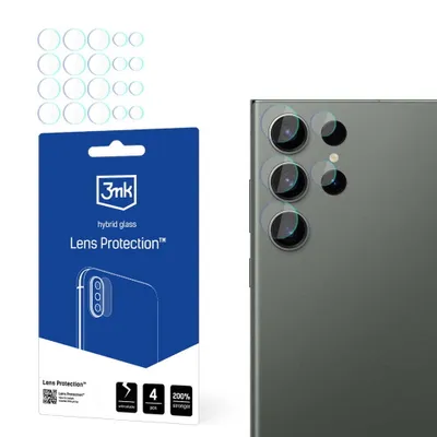 Produktbild von 3mk Hybridglas Lens Protection für Samsung Galaxy S24 Ultra Kamera Objektiv Kameralinse 0,16mm 6H (4 Stück)
