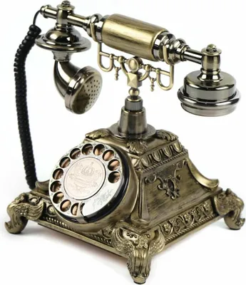Obrázek produktu pro Vintage rotační vytáčení telefonu starožitný styl Retro domácí telefon stolní telefon pevná linka Office（Gold）