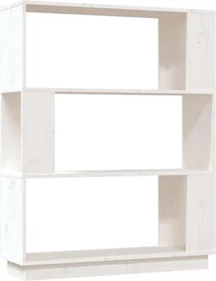 Obrázek produktu pro vidaXL Regál na knihy / rozdělovač místností bílý 80x25x101 cm Masivní borovicové dřevo