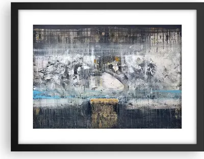 Produktbild von Gerahmtes Poster - Schwarzer Rahmen - Abstraktion modern - 40x30 cm - Wand Bild - Wanddeko - Wandbilder - Kunstposter - Wandposter - Bilderrahmen - Bilder - Kunstdruck - Wandbild - P2BAA40x30-3474