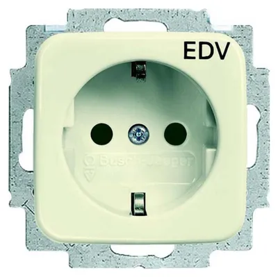 Produktbild von Busch-Jaeger 2011-0-2159, CEE 7/3, 2P+E, Weiß, 250 V, 16 A, 71 mm