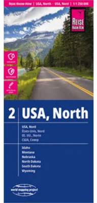 Obrázok produktu pre Reise Know-How Mapa USA 02, Severné USA (1:1 250 000)