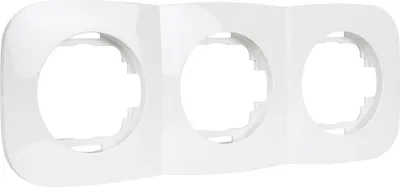 Produktbild von Rahmen 3 Module für Mechanismen Klassik Rund Weiß
