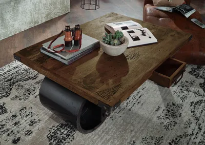 Produktbild von MASSIVMOEBEL24.DE Couchtisch Mango 110x80x43 braun lackiert RAILWAY #405