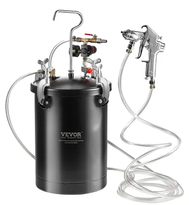 Obrázek produktu pro Tlaková nádoba VEVOR na stříkací barvu, tlaková nádoba 15 l, nastavitelný tlak 60 psi, ocelová tlaková nádoba na barvu se stříkací pistolí, hadicemi, manometrem,