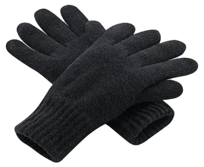 Image de Beechfield - Gants unies pour hommes/femmes « Classic », Thinsulate FK1560 (L-XL) (noir)
