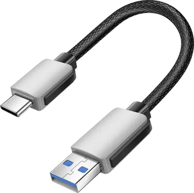 Produktbild von Avizar, Mini USB-C/USB Kabel 15cm CarPlay Android Auto, Grau