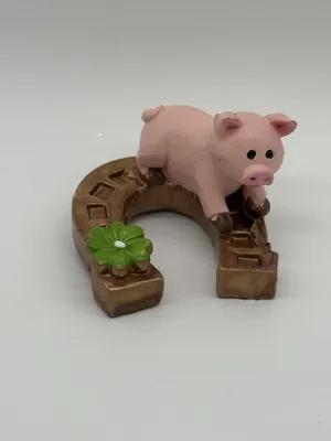 Produktbild von Glücksschwein mit Hufeisen klein