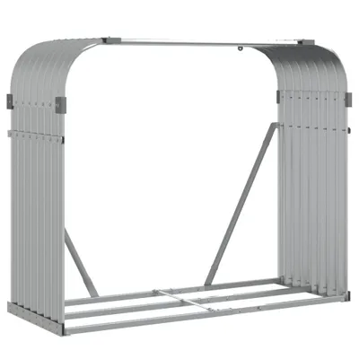 Zdjęcie produktu dla vidaXL Wiata na drewno opałowe srebrna 120x45x100 cm Stal ocynkowana