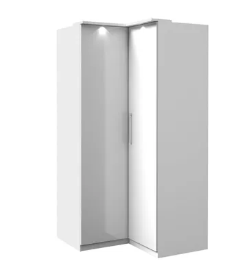 Produktbild von Eckkleiderschrank OLIKA – Breite 109 cm, Weiß