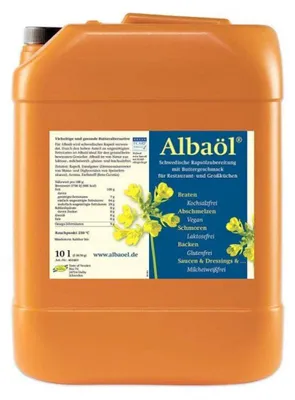 Immagine prodotto di ALBAÖL - Preparato svedese a base di olio di colza al gusto di burro, tanica da 10 litri)