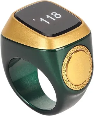 Produktbild von Fingerzähler-Smart-Ring, 22 mm muslimischer digitaler Bluetooth-Mini-Zählerwecker (grün)
