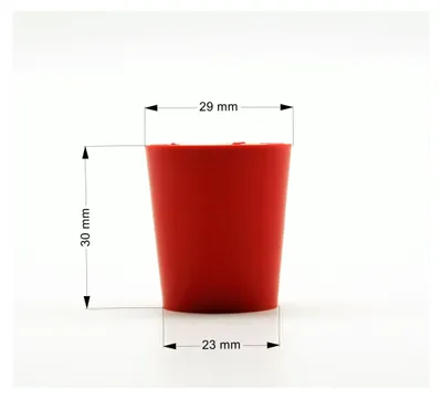 Image de Bouchon en caoutchouc rouge 29/23 mm