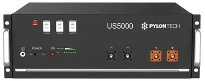 Image de Batteries lithium-ion : 2 batteries LiFePO4 de 48 V, capacité de 9,6 kWh (4560 Wh), poids de 38 kg, pour stockage d'énergie solaire