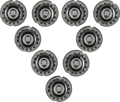 Produktbild von vhbw 9x Ersatz-Scherköpfe kompatibel mit Philips PT729, PT737, PT726, PT728, PT739 Elektrorasierer, Silber