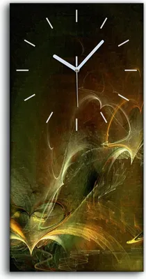 Produktbild von Leinwand Wanduhr Wandkunst Uhr Quarz 30x60 abstrakte fraktales Kunst - weiße Hände