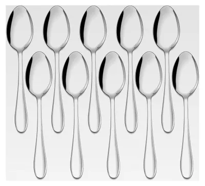 Produktbild von Eierlöffel aus Edelstahl, 10 Stück, Espressolöffel, Dessertlöffel, Set aus Edelstahl, hochglanzpoliert, spülmaschinengeeignet