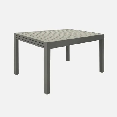 Produktbild von sweeek - Ausziehbarer Gartentisch aus Aluminium, 8 Personen - Khaki