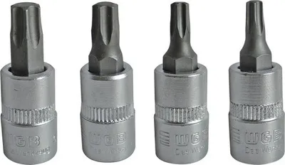 Produktbild von 1/4 Steckschlüssel-Einsatz WGB, Torx, 4-tlg"