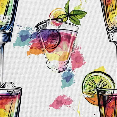 Image de OUTDOOR DECOSTOFFE OXFORD - Motif de cocktail | DX8541