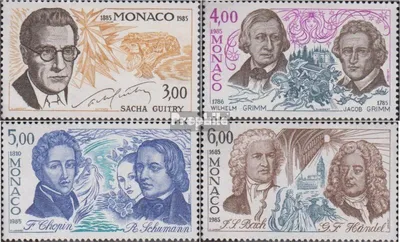 Produktbild von Briefmarken Monaco 1985 Mi 1723-1726 (kompl.Ausg.) postfrisch Bedeutende Künstler