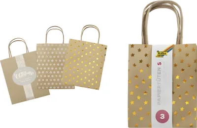 Immagine prodotto di folia 21223/3 sacchetti di carta folia "Natale", carta kraft, piccoli