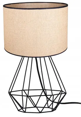 Produktbild von Glimex Moderne Tischlampe mit Jut-Schirm E27