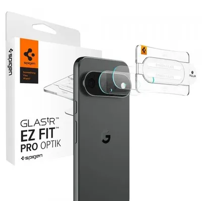 Productafbeelding van Spigen Optik EZ Fit, geschikt voor Google Pixel 11 Pro, krasbestendig, transparant, 2 stuks