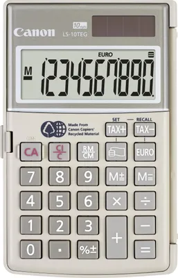 Produktbild von Canon LS-10TEG, Tasche, Finanzrechner, 10 Ziffern, Grau