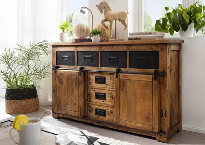 Produktbild von Sideboard 150x90cm 'Railroad' Mango & Eisen