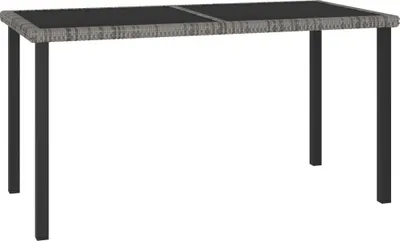 Obrázok produktu pre Záhradný jedálenský stôl sivý 140x70x73 cm polyratanový