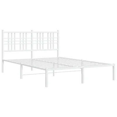 Obrázek produktu pro Kovový rám postele s čelem bílý 140 x 190 cm