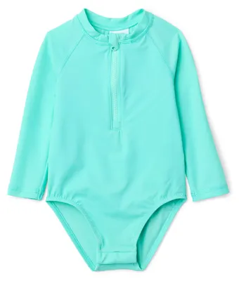 Produktbild von A. Essentials Baby - Mädchen Langärmliger Rashguard-Badeanzug für Babys, Kräftig