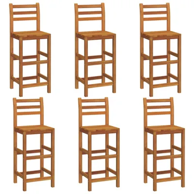 Immagine prodotto di vidaXL Sgabello da bar 6 pz. Legno massiccio di acacia