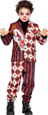 Produktbild von Halloween Clown Junge Rot-Schwarz 116-128