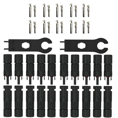 Produktbild von 10 Paar AUPROTEC Solarstecker PV Verbinder Solarkabel 2,5 - 6mm² Kabelstecker Set Männlich/Weiblich Photovoltaik Steckverbinder Solarpanel Stecker