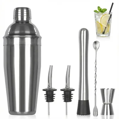 Produktbild von Cocktail-Shaker-Set – 6-teiliges Set aus Edelstahl