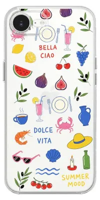 Produktbild von Flexible Hülle für das iPhone 16e, Kameraschutz, TPU Silikon transparent, Sommeraromen