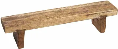 Produktbild von nature trends Teakholz-Ablage mit Füßen Rechteckig Natur 40 x 8 x 9 cm