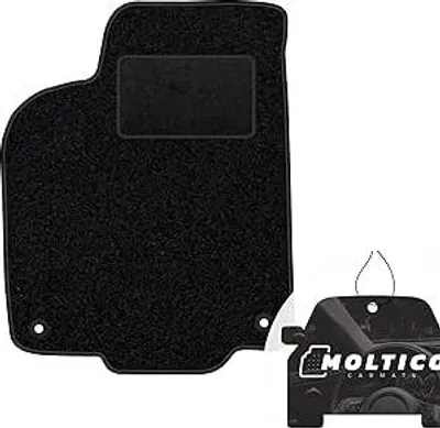 Produktbild von moto-MOLTICO Fahrer Fußmatte Auto Velours Fahrerseite Autoteppiche Schwarz Fahrermatte 1-teilig passend für VW Polo III 6N 1994-1998
