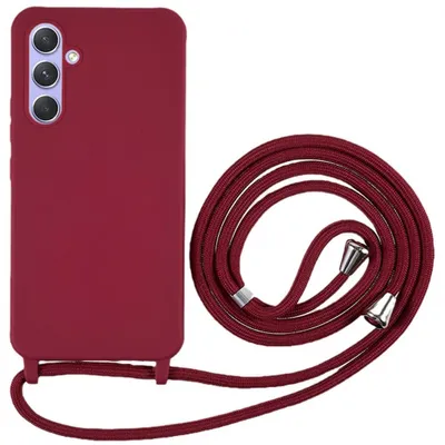 Produktbild von Samsung Galaxy A57 Hülle - Coverup Silikon Back Cover mit Handykette - Rot