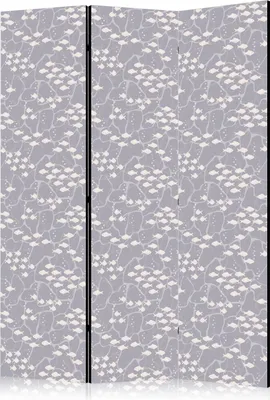 Obrázek produktu pro Jednostranný paraván Zvířata 135x172 cm 3-dílný černý