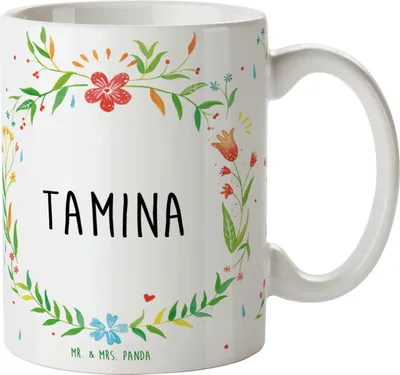 Produktbild von Mr. & Mrs. Panda Tasse Tamina - Geschenk, haferl, Kaffeebecher, Motivtasse, Kaffeepott, Kaffeetasse