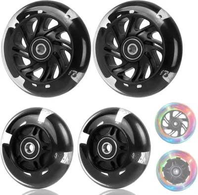 Produktbild von Leuchtendes Stunt-Scooter-Rad, 100 mm, schwarz, mit ABEC-9-Lager