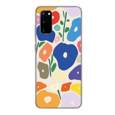 Produktbild von MuchoWow® Handyhülle Schutzhülle Hülle für Samsung Galaxy S20 Blume - Abstrakt - Blätter Silikon Softcase Handy Hülle - Bild