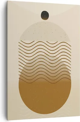 Produktbild von Bild auf Leinwand - Leinwandbild - Einteilig - Abstraktion Geometrie Minimalismus - 70x100cm - Wand Bild - Wandbilder - Leinwanddruck - Wanddekoration - Leinwand bilder - Wandbild - PA70x100-5043