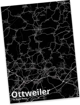 Produktbild von Mr. & Mrs. Panda Postkarte Ottweiler - Geschenk, Ansichtskarte, Postkarten, Grußkarte, Stadt, Fotokarte, Ansichtskarten, Dorf Karte Landkarte Map Stadtplan