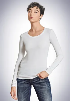 Produktbild von Schiesser Damen Shirt 1/1 - Berta Gr. 42  weiss